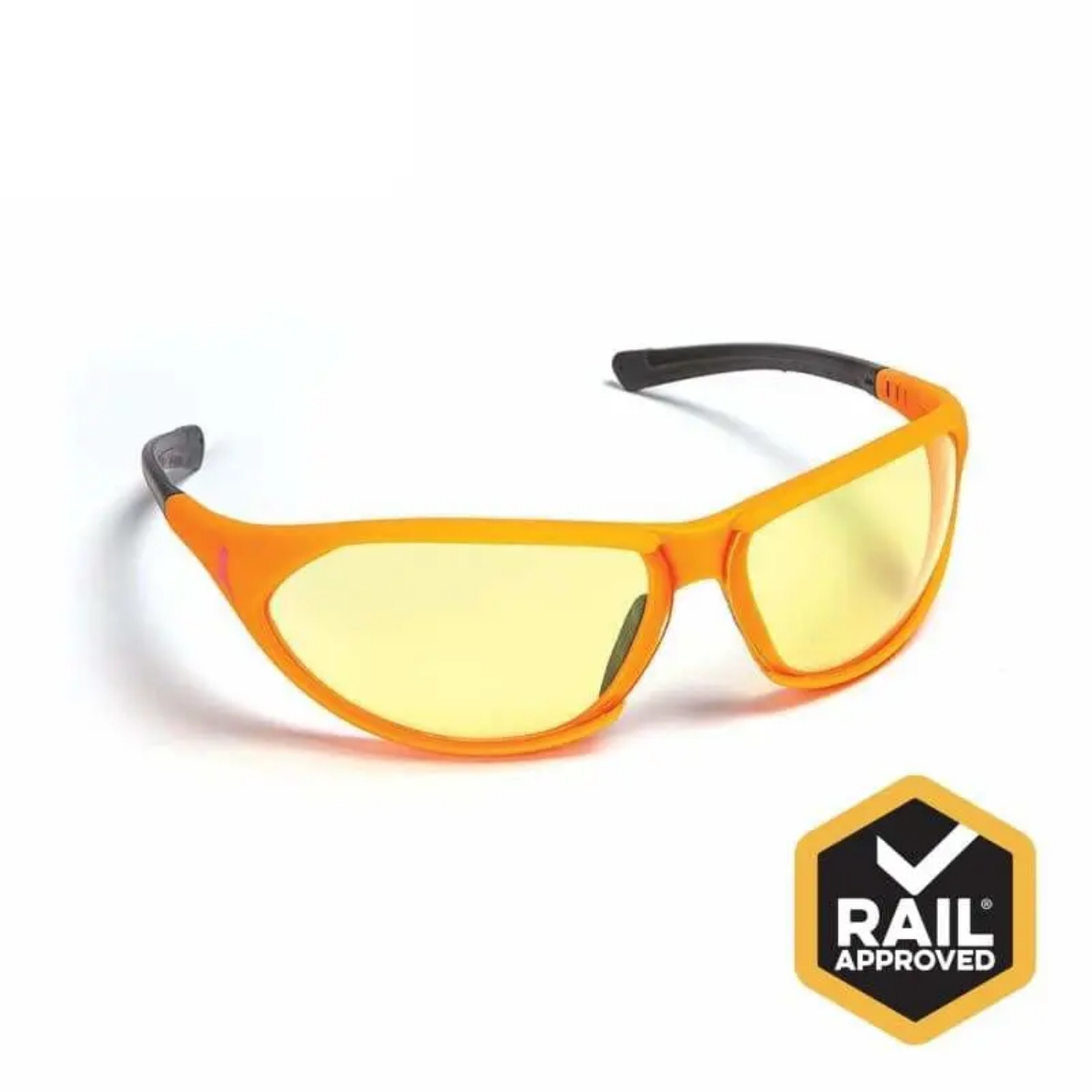 Picture of NBCF Zero Amber Lens Orange Frame Safety Glasses